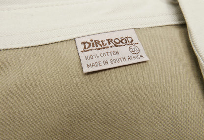 Dirt Road™ - Men’s Short Sleeve Shirt / Button with Renedian Logo (Beige/Brown)