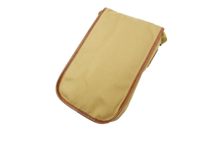 Dirt Road™ Shoulder Bag - Beige Canvas & Leather with Renedian Logo - 12”x 8”x 3”
